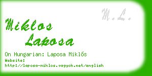 miklos laposa business card